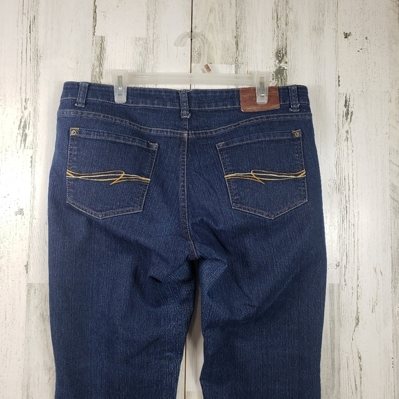 Thres 3 clothing dark wash wide leg jeans women's plus size 16 - Picture 7 of 13